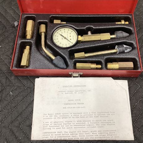 compression tester model 2093b 8 pieces|STEWART THOMAS COMPRESSION TESTER 2093B DIESEL.